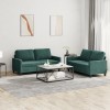 VidaXL Set de canapele cu perne, 2 piese, verde &icirc;nchis, catifea 3201498