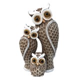 Cumpara ieftin Statueta Decorativa Familie Bufnite Maro 23cm Rasina - Obiect Decor Casa, Cadou Deosebit