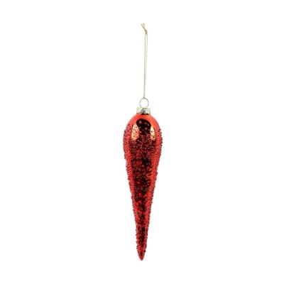 Decoratiune Craciun, tip turture, rosu, 4.7 x 4.7 x 19.5 cm, 66780020 foto