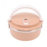 Cutie alimentara KkvoGmle din otel inoxidabil, cu manere ergonomice, roz, cu ventilare, 1.5L