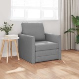 Sofa Pat de podea 2 &icirc;n 1 Gri Deschis 74x77x81 cm