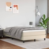 VidaXL Cadru de pat, crem, 120x200 cm, piele ecologică 3120690