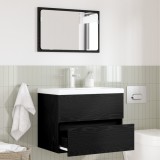 VidaXL Set de mobilier pentru baie 2 piese Stejar negru Lemn prelucrat