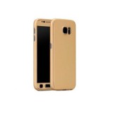 Cumpara ieftin Husa MyStyle Full Cover 360&deg; AURIE (fata + spate+ folie de protectie din sticla) compatibila cu Samsung Galaxy S6 , GOLD
