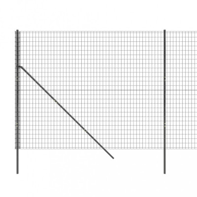 Gard plasa de sarma, antracit, 1,6x25 m, otel galvanizat GartenMobel Dekor foto