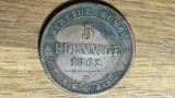 Germania state - Saxony / Saxonia - moneda de colectie 5 Pfennig / Pfennige 1862 - Johann I - foarte frumoasa !