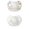 Suzeta fiziologica SX Pro din silicon, 2 buc 0-6 luni gri A walk in the park