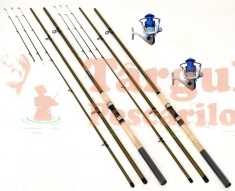 Set 2 Lansete Feeder 3.9m cu 2 Mulinete Wind Blade ST 5000 foto