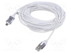 Cablu slim USB 3.1 RJ45 - USB C, 15m, alb - Goobay