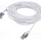 Cablu slim USB 3.1 RJ45 - USB C, 15m, alb - Goobay