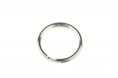 Inel metalic universal pentru chei, fara lant, diametru 24 mm - Argintiu foto