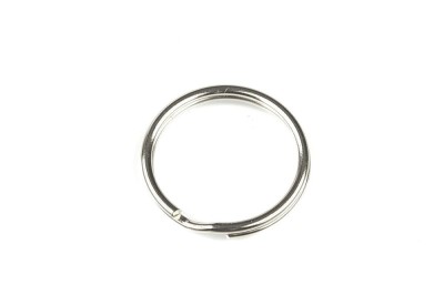 Inel metalic universal pentru chei, fara lant, diametru exterior 24 mm - Argintiu foto