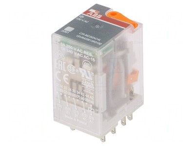 Releu Electromagnetic 4PDT 230VAC 6A foto