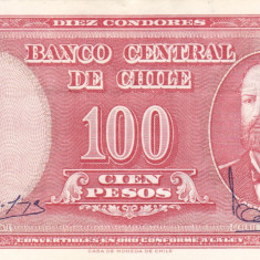 CHILE 10 centimos/100 pesos 1960-1961 XF!!!