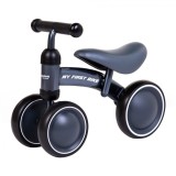 Bicicleta Echilibru Copii Childhome 18-36 Luni Metal Gri | Bicicleta Bebe Antrenament Echilibru, Abilitati Motorii, Cadru Metalic, Roti Spuma EVA