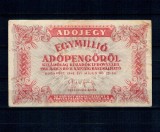 Ungaria 1946 - 1.000.000 adopengo, circulata