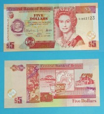 Belize 5 Dollars 2009 &#039;Thomas Potts&#039; UNC serie: DJ862123 p#67