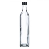 Recipient din Sticlă Transparentă cu Capac Negru pentru Ulei, 250ml, CMCLASS