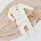 Salopeta cu maneca lunga si pantaloni lungi din bumbac organic si modal - Ecru BabyCosy (Marime: 9-12 luni)
