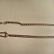 B113-Lant ceas buzunar barbat vechi metal bronzuit. Lungime 33 cm.