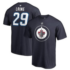 Winnipeg Jets tricou de bărbați black #29 Patrik Laine Stack Logo Name &amp; Number - M