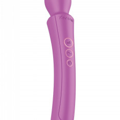 Vibrator The Curved Wand, 10 Moduri Vibratii, 3 Viteze, Silicon, USB, Roz, 27 cm