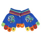 Mănuși Copii Dinozaur, Multicolor, V&acirc;rstă 2-5 Ani, 95% Acrilic, 5% Elastan