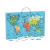 Puzzle magnetic Harta lumii si tabla de scris, Viga