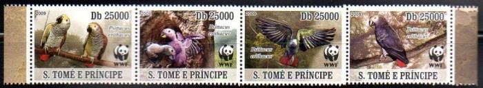 SAO TOME PRINCIPE 2009, Fauna Pasari WWF, serie neuzata, MNH