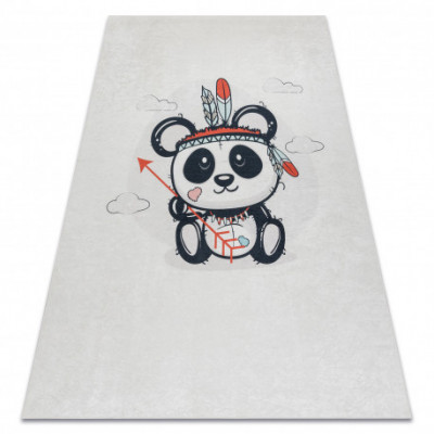 BAMBINO 1129 covor lavabil urs panda pentru copii anti-alunecare - cremă, 140x190 cm foto