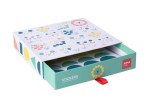 Joc creativ cu autocolante geometrice, APLI, tema Animale, 19 x 16,5 x 4 cm, 8 coli