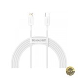 Cablu Date si Incarcare USB-C - Lightning Baseus Superior Series 20W 2m Alb CATLYS-C02