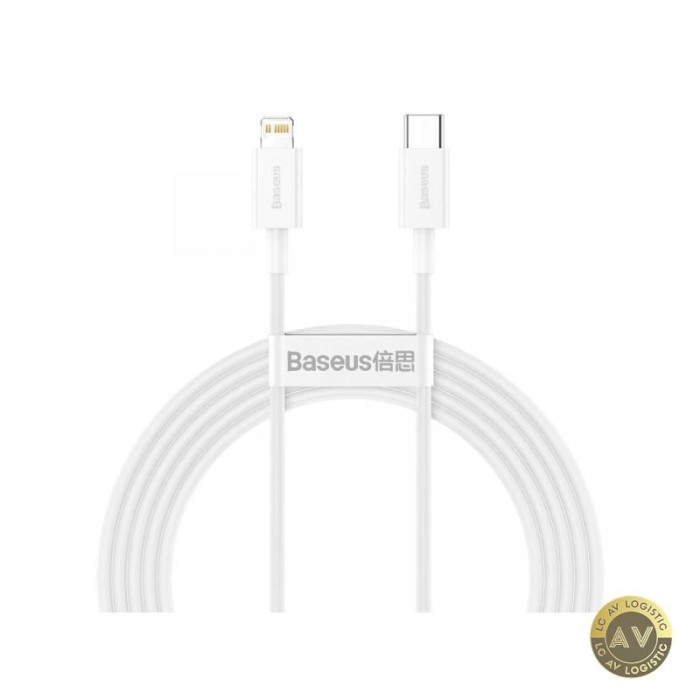 Cablu Date si Incarcare USB-C - Lightning Baseus Superior Series 20W 2m Alb CATLYS-C02