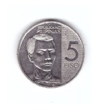 Moneda Filipine 5 piso 2017, stare foarte buna, cu luciu