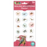 Abtibilduri imitatie sigiliu, Avenir, Natural Creation, Dinozauri, 18 bucati