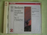 BEETHOVEN - Symphony No. 1 , 2 , 3 si 4 - 2 C D Originale ca NOI, CD, Clasica