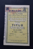 Actiune 1934 Wulcan , titlu 10 actiuni la purtator , Vulcan