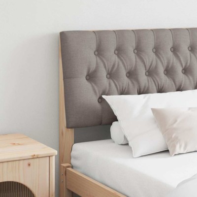 vidaXL Tăblie tapițată Gri taupe 200 cm Lemn de pin masiv 879322 foto