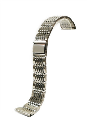 Bratara de ceas Argintie cu butoane laterale 20mm MT4764 foto