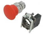 Comutator de Siguranță 22mm 2 NC Roșu IP66