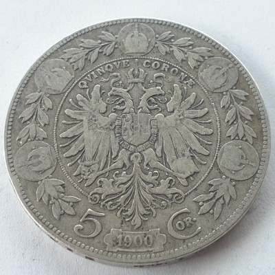 Austria 5 coroane / korona 1900 argint Franz Iosif l foto