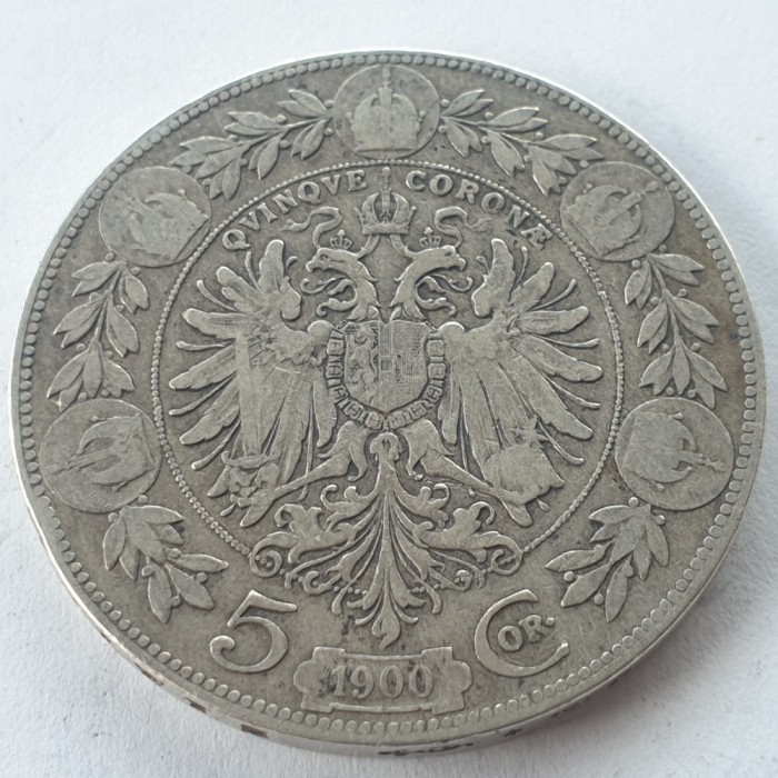 Austria 5 coroane / korona 1900 argint Franz Iosif l