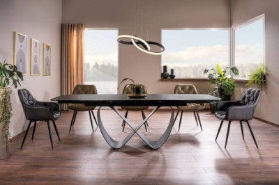 Set modern 2 masa+8 scaune foto