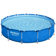 Piscina cu cadru metalic rotunda, Steel Pro, Albastru, 4678 litri, 305 x 76 cm