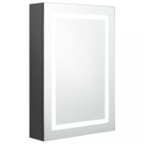 Cumpara ieftin Dulap de baie cu oglinda si LED, gri, 50x13x70 cm