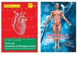 Pachet Admitere la medicina (2 carti): 1. Teste-grila Anatomie si fiziologie umana. Admiterea 2023 la universitatile de medicina; 2. Anatomia si fizio