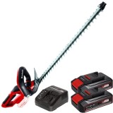 Einhell GE-CH 1855/1 Li PXC + Twinpack CB + 4514095 - Masina de tuns gard viu 62 cm + Set 2 acumulatori si incarcator Li-Ion 18 V 2.5 Ah