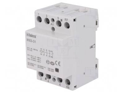 Contactor 4-poli 63A 24V NC NO x3 foto