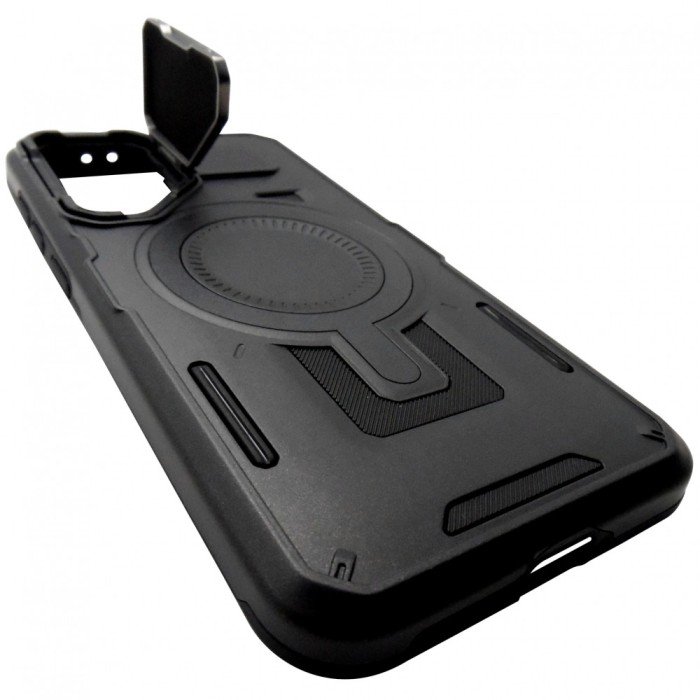 Husa spate antisoc Techsuit CamVault, neagra, TPU, PC si metal, protectie camera, pentru Samsung Galaxy A56 5G