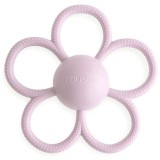 Mushie Rattle Teether Toy jucărie pentru dentiție cu zornăitoare Soft Lilac 1 buc